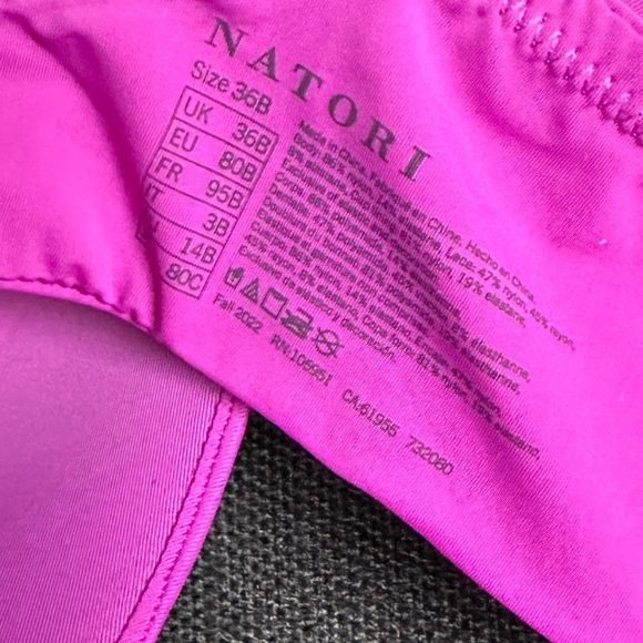BRA Natori Violet 36B Underwire Plunge 732080 opaque 3422 HP - Picture 13 of 13